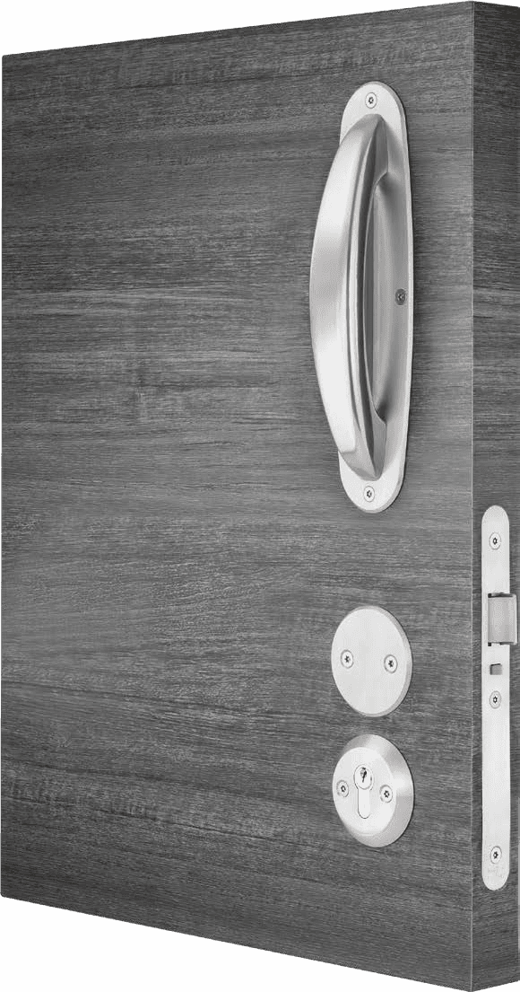 Auto-locking bedroom lockset