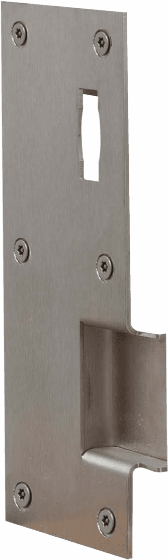 Double-action strike plate