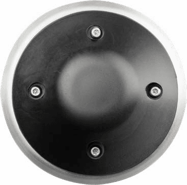 Large rubber door stop on backplate