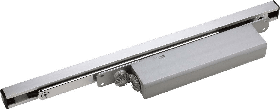 Recessed top-mounted door closer