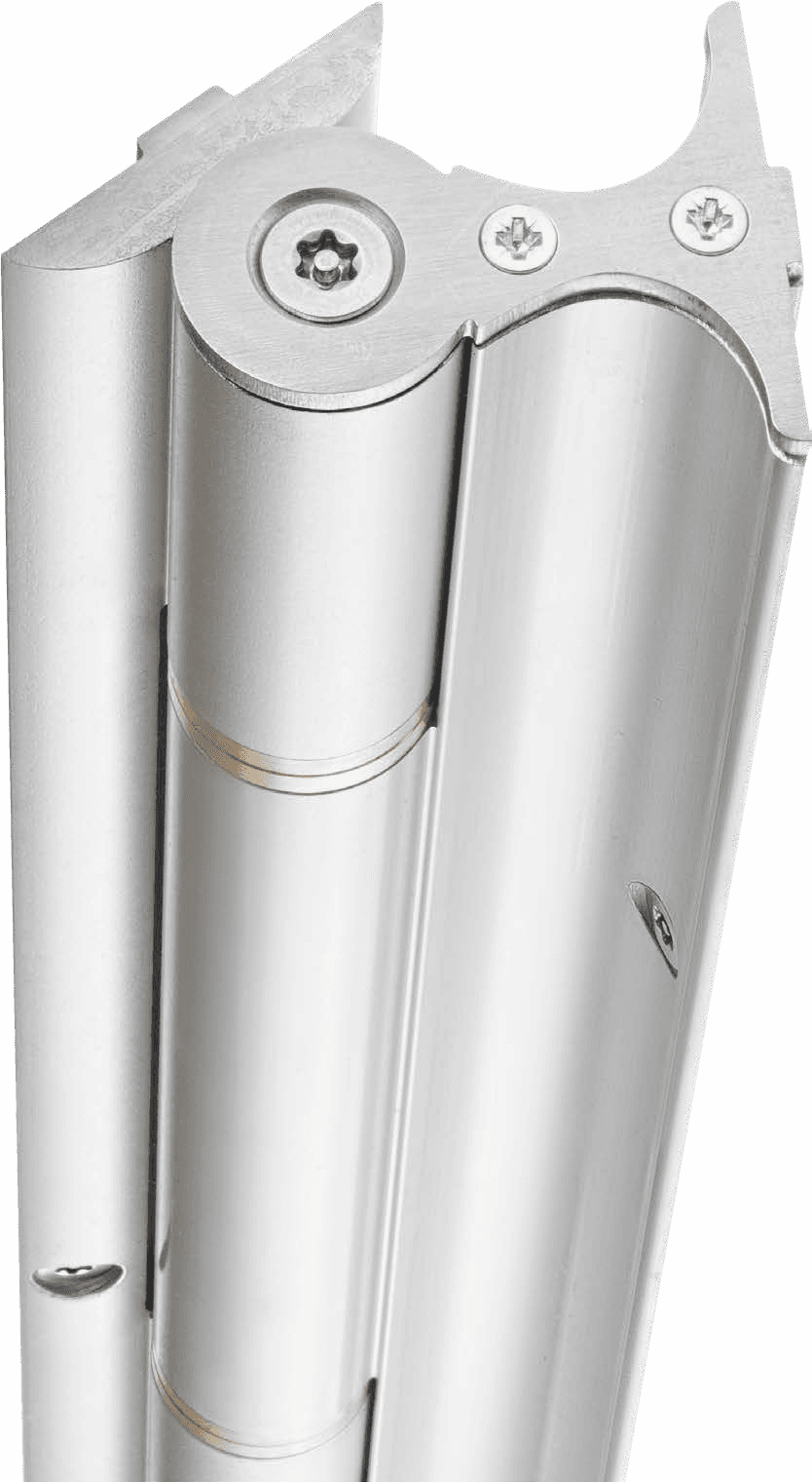 Double-action continuous hinge
