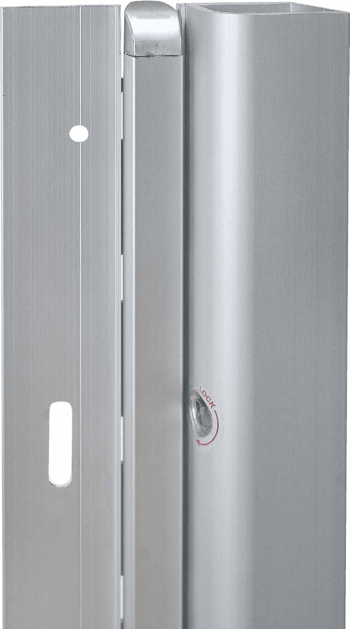 Two-point locking aluminium door stop