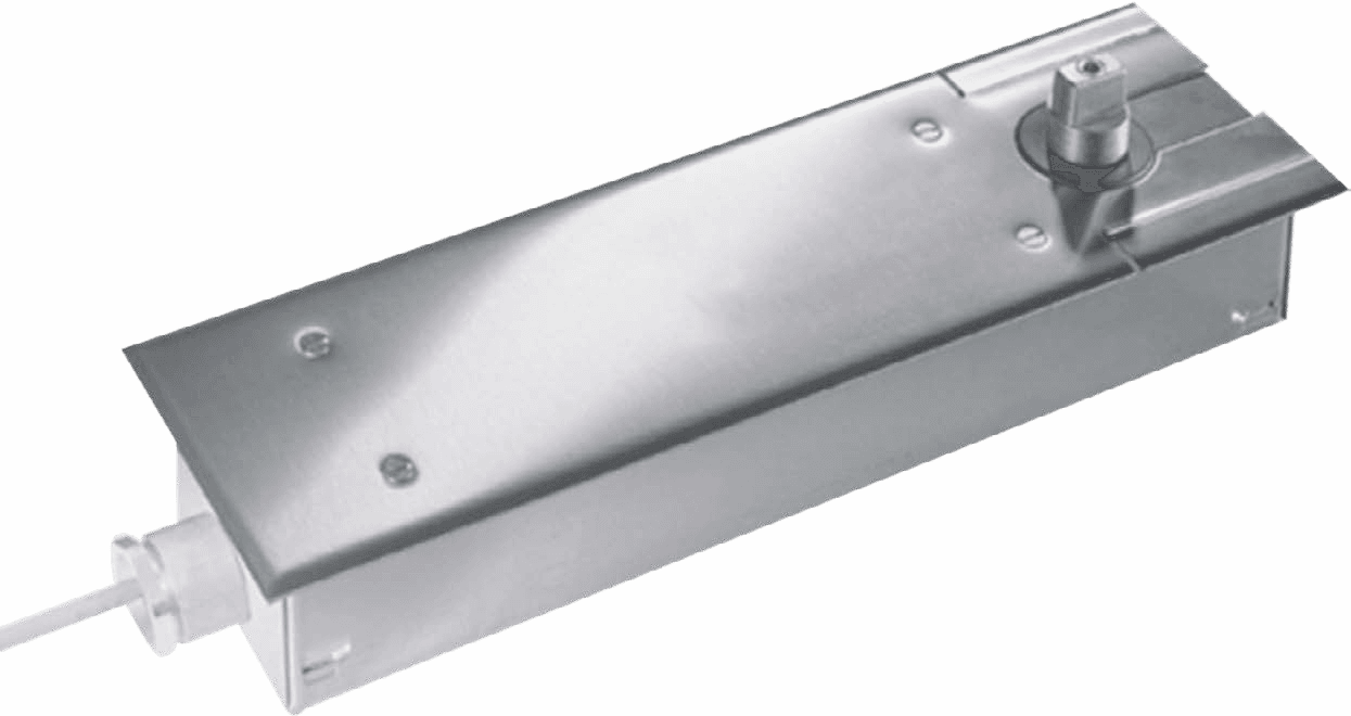 Transom closer with electrical hold-open