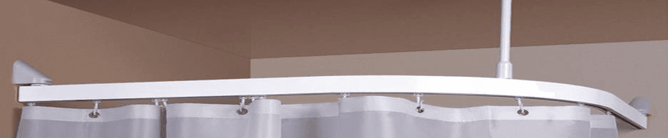 Suspended curtain track system