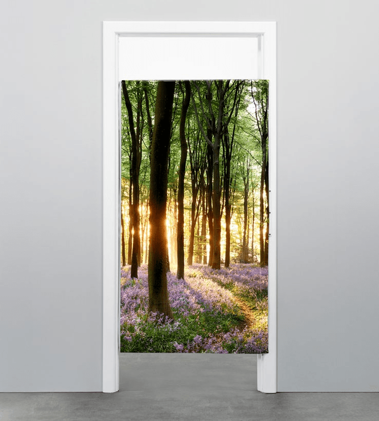 Printed soft ensuite door and frame