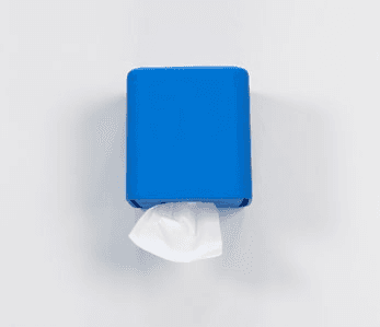 Soft tissue dispenser — blue