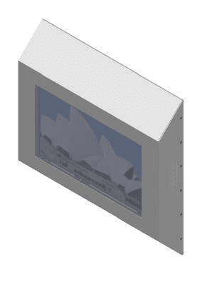 32-inch wall-mounted screen enclosure