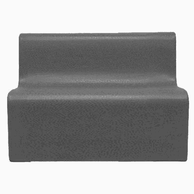 Robust upholstered two-seat sofa