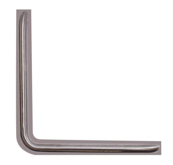 Metlam 90° Anti-Ligature Hand Grab Rail in Satin Stainless Steel